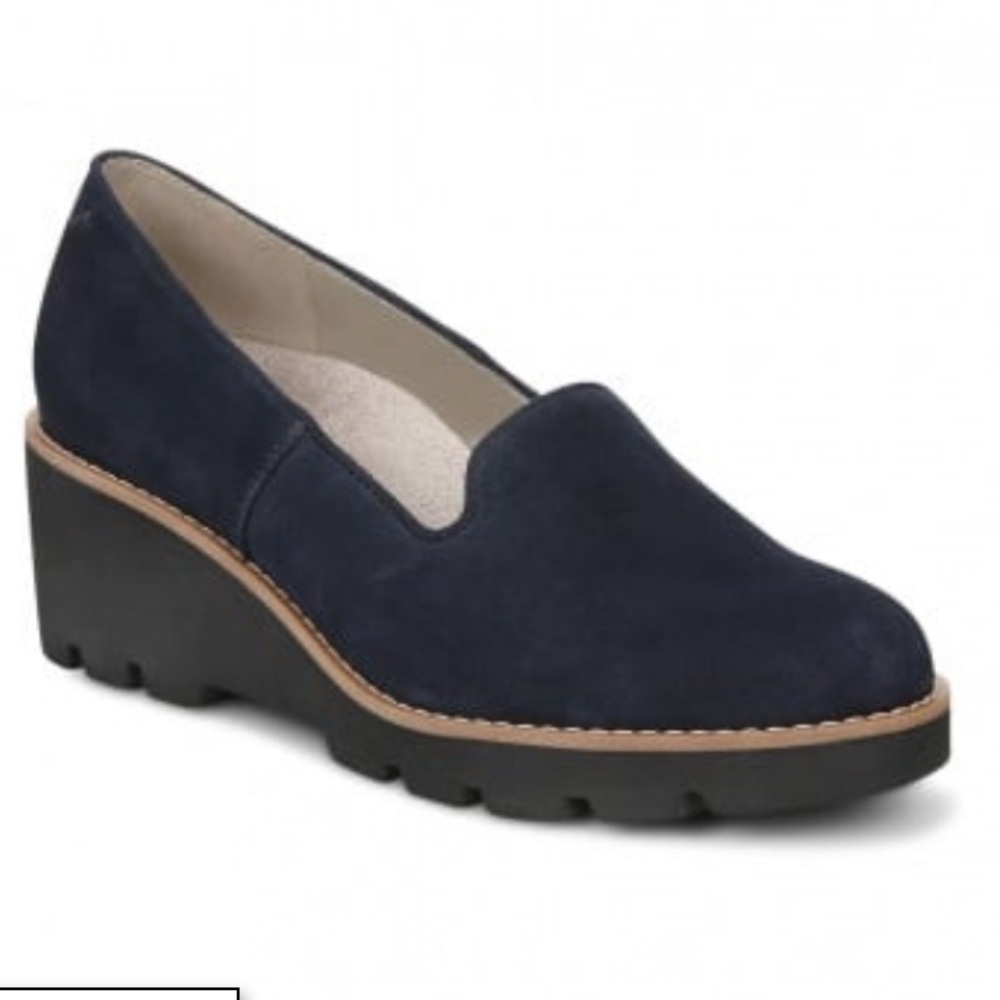 Vionic Navy Wedge Loafers